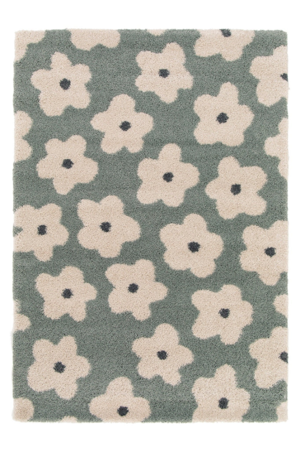 Tapis enfant épais et confortable FLEURS