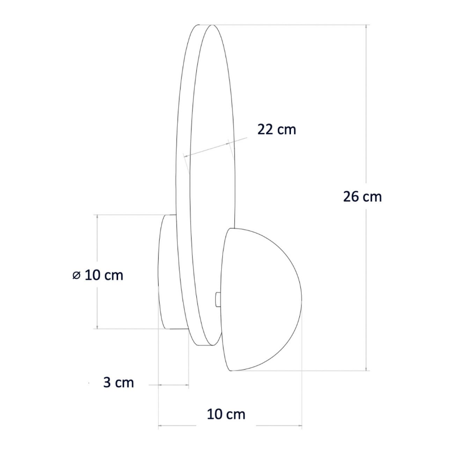 Applique à LED en travertin - ORSOLA