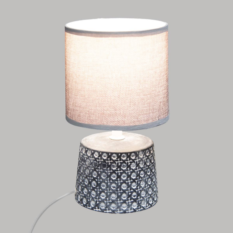 Lampe céramique grès motif cannage YOJOA