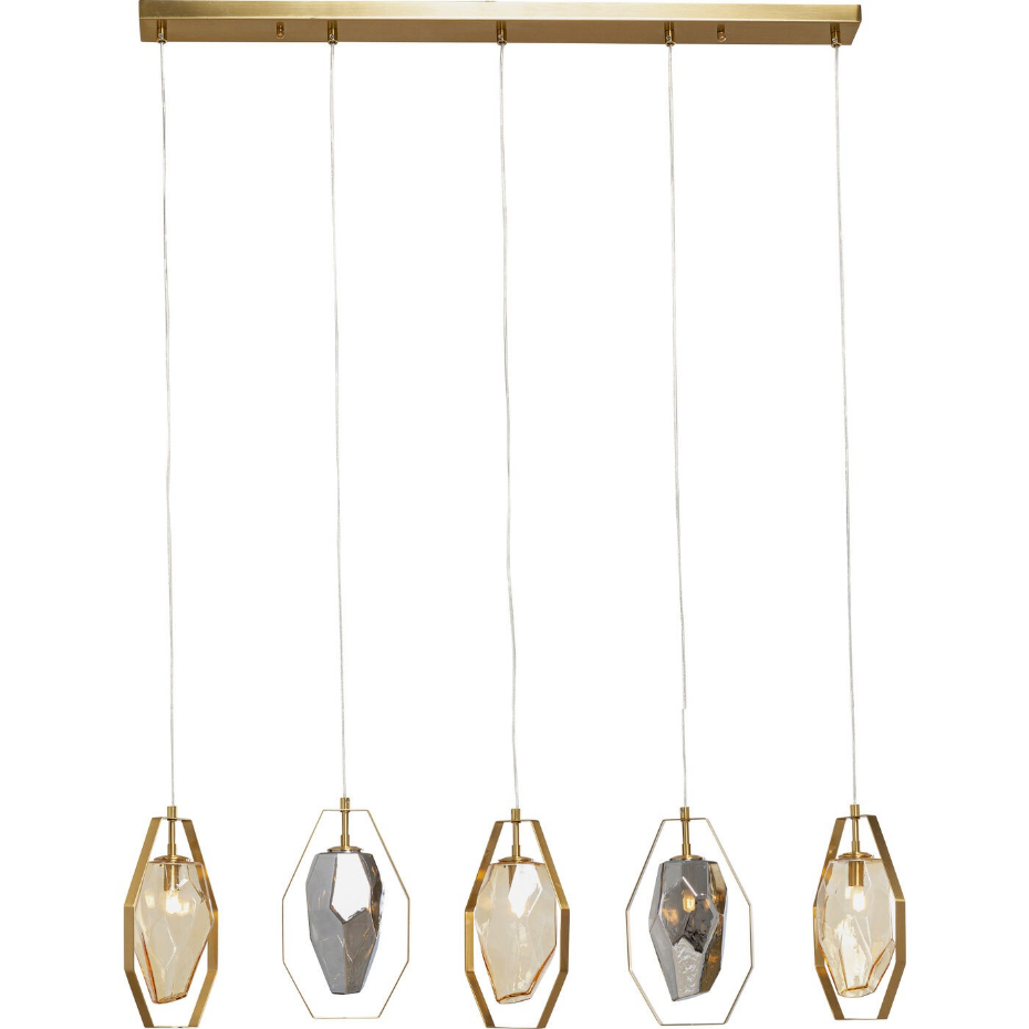 Suspension en verre et acier, DIAMOND FEVER