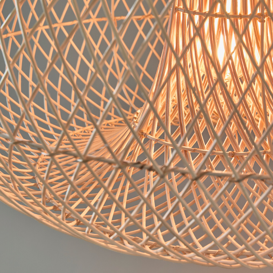 Suspension en rotin tressé, diamètre 61 cm, TITOU