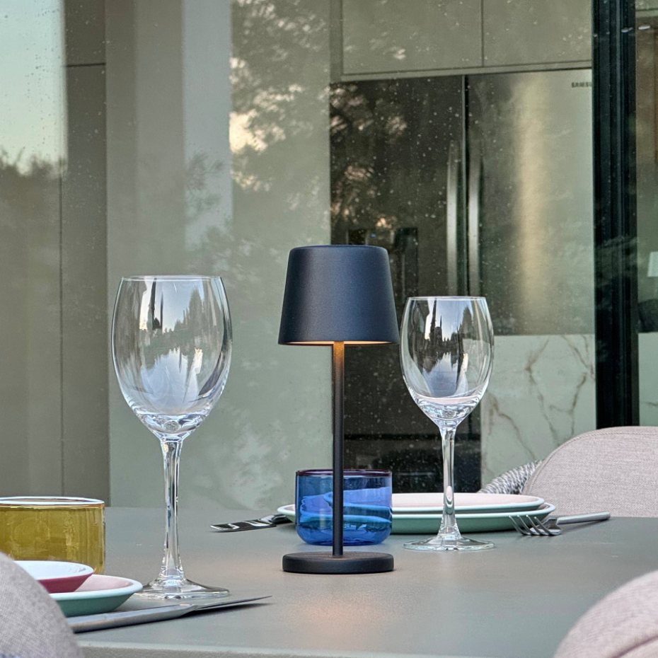 Lampe de table sans fil MINI KELLY Noir H22cm