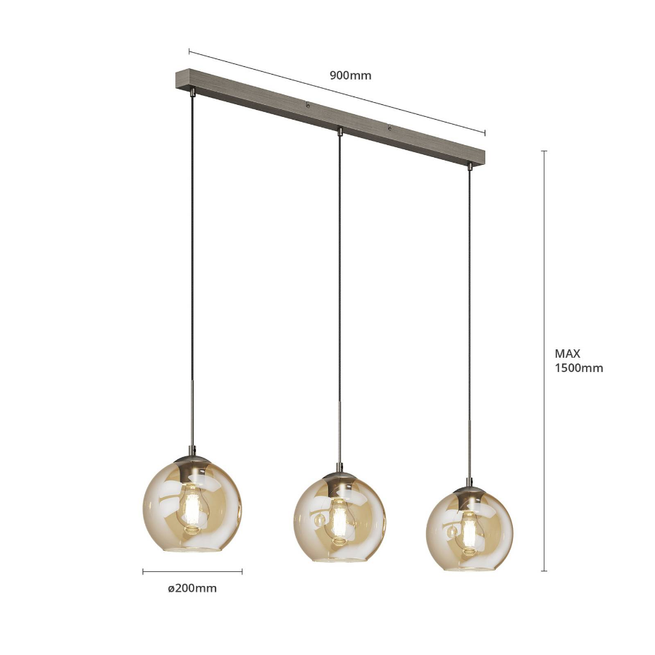 Suspension en verre moderne, Sofian