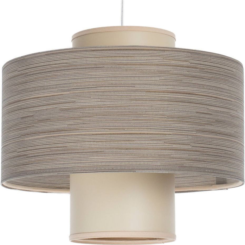 Suspension ronde en jute et lin Twin Light