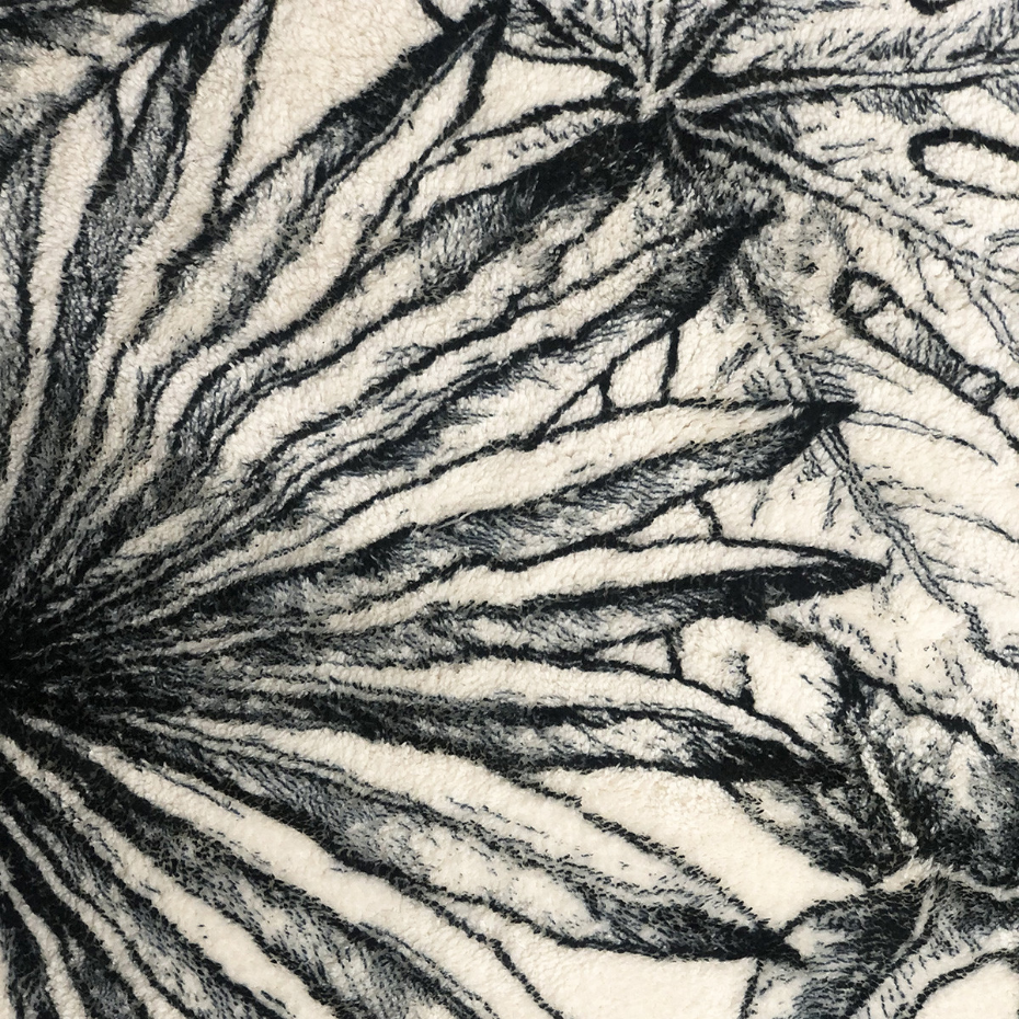 Tapis de bain antidérapant imprimé feuillage TROPIC