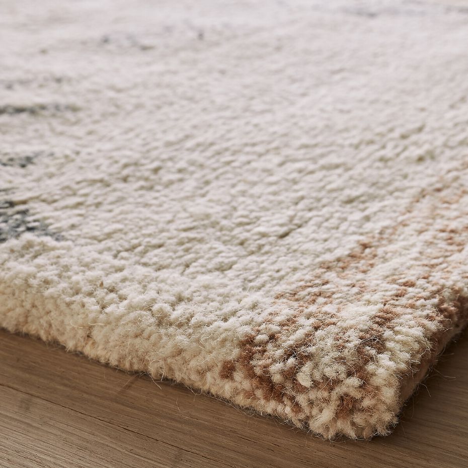Tapis de couloir épais laine, tufté main, Ashwin