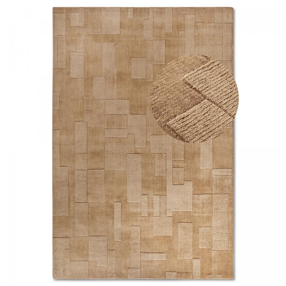 Tapis salon, motif géométrique authentique, WILHELMINE, tissé main