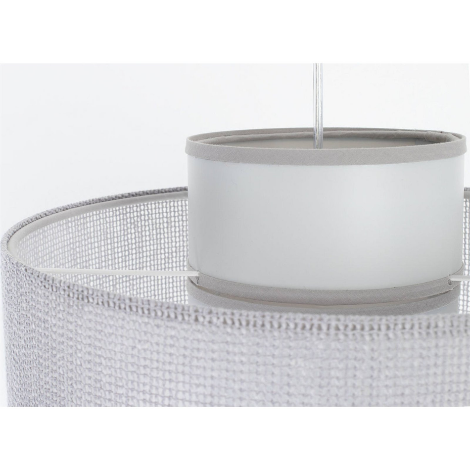 Suspension ronde en jute et lin Twin Light