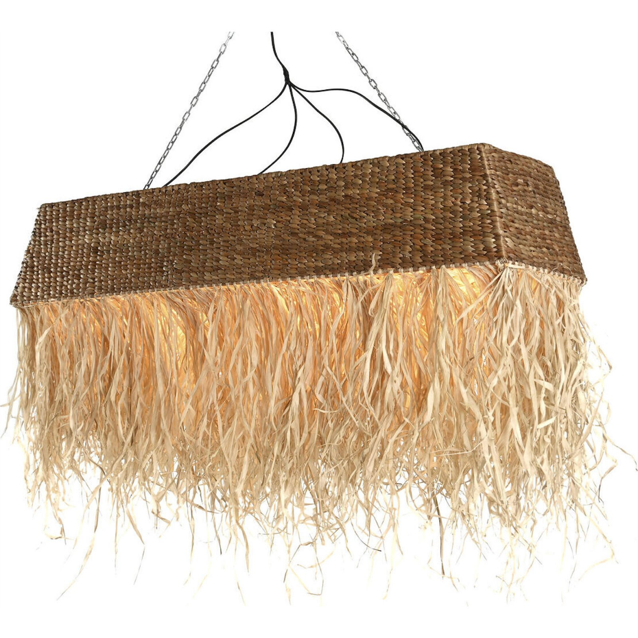 Suspension rectangulaire en fibre naturelle Item Home Lamps 2c 24