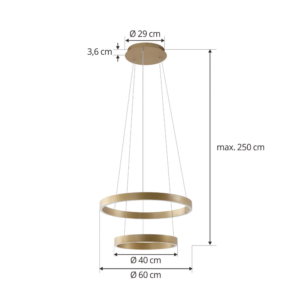 Suspension connectée en aluminium moderneLED