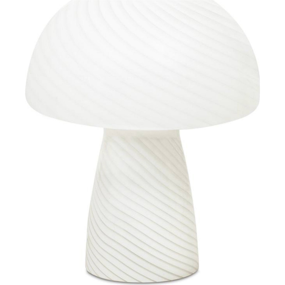 Lampe champignon en verre rond design