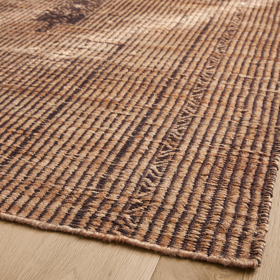 Tapis natte tissé jute et coton, Jutiss