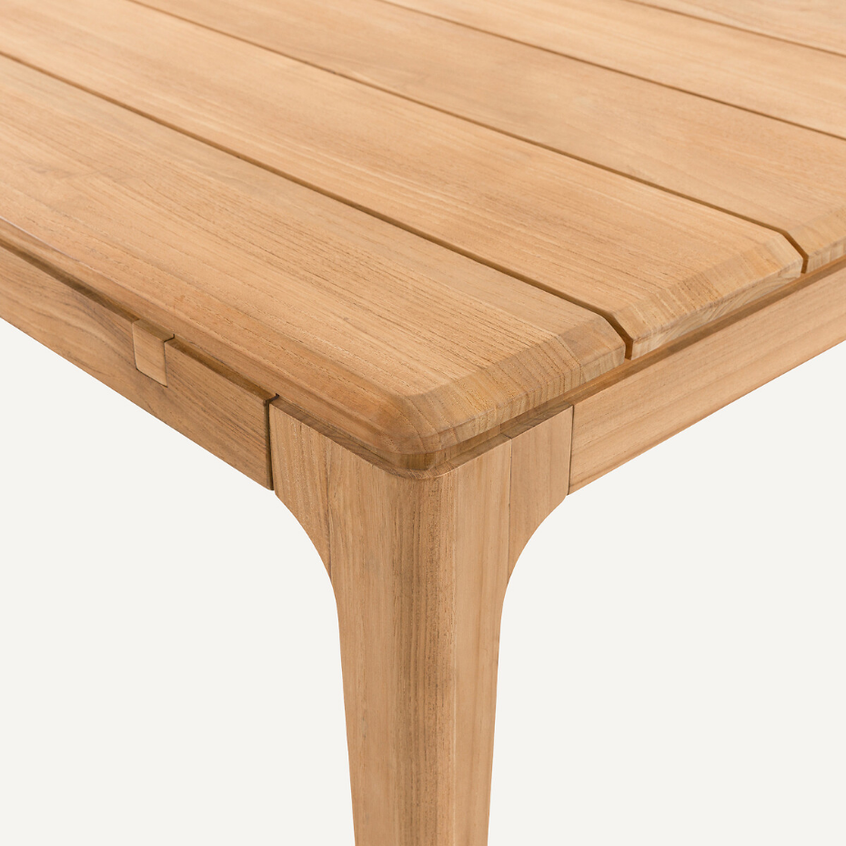 Table de jardin à allonges en teck massif, Cordano