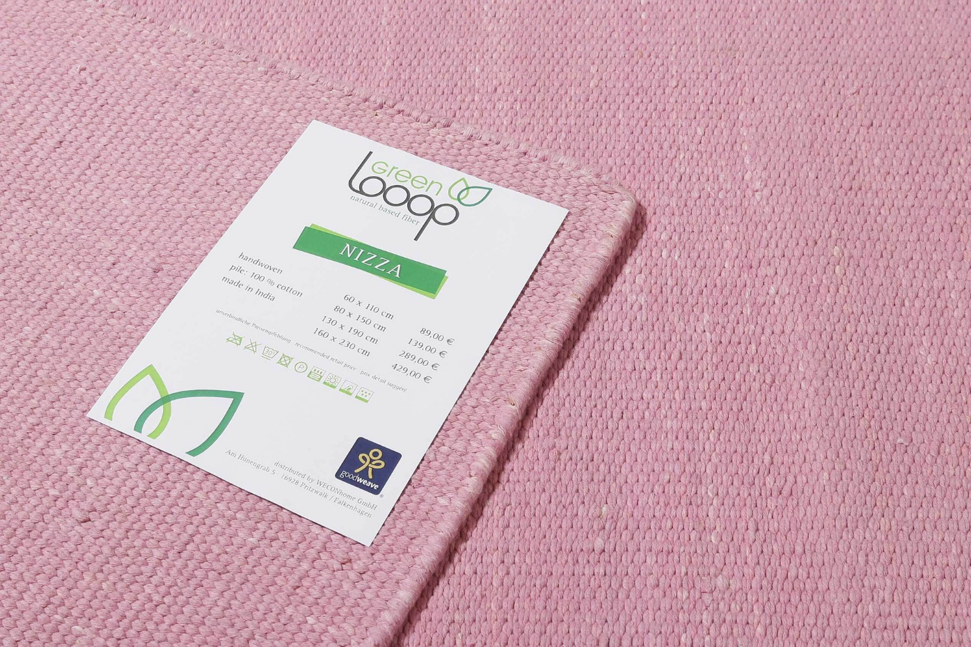 Tapis en coton, tissé main ,  NIZZA