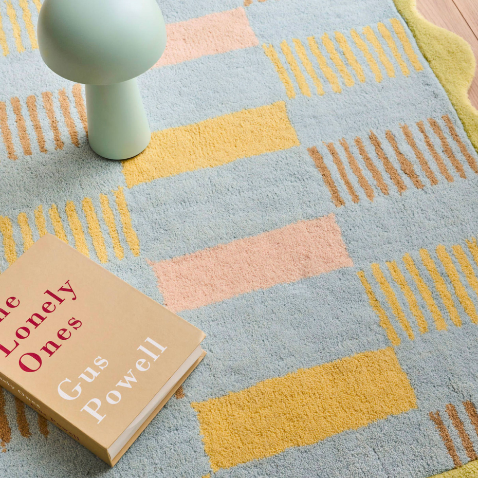 Tapis fait main en laine et coton Pantone