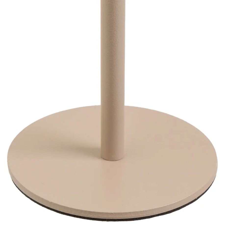 Lampe à poser en métal beige LED sans fil 9x9x27cm