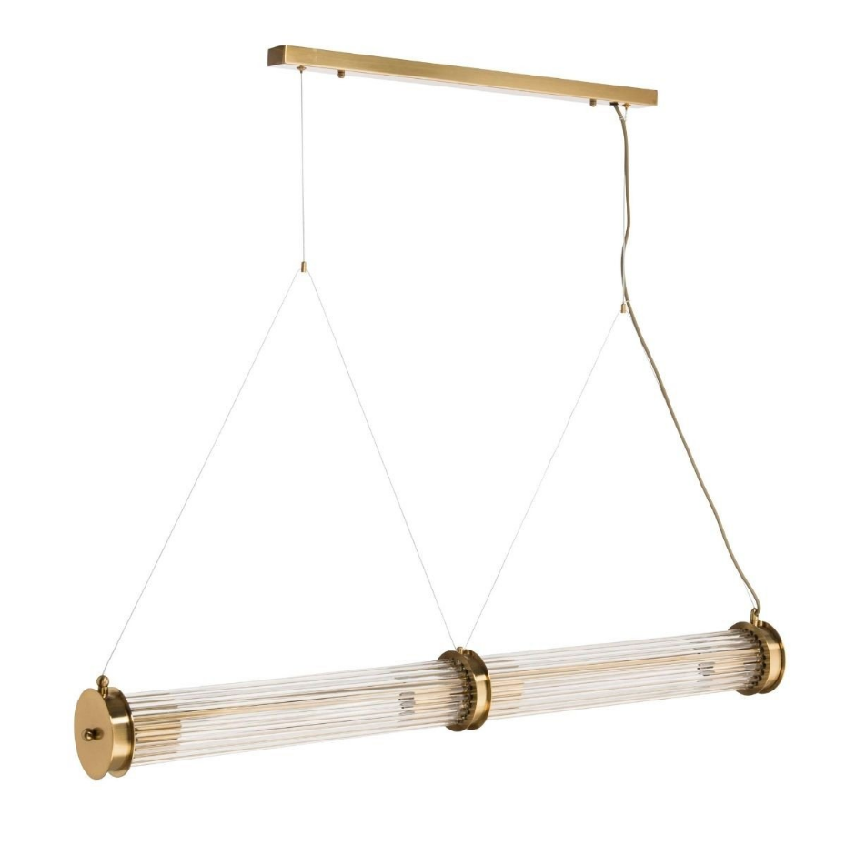 Suspension tube double verre métal laiton