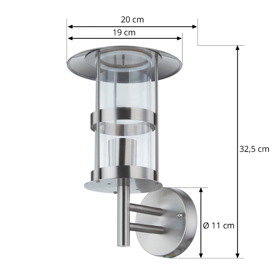 Applique extérieure en inox moderne, Noemi