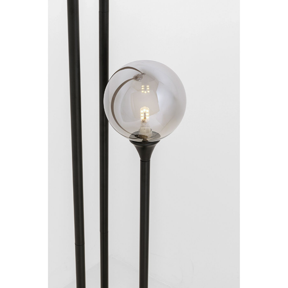 Lampadaire en verre et acier 175cm, AL CAPONE
