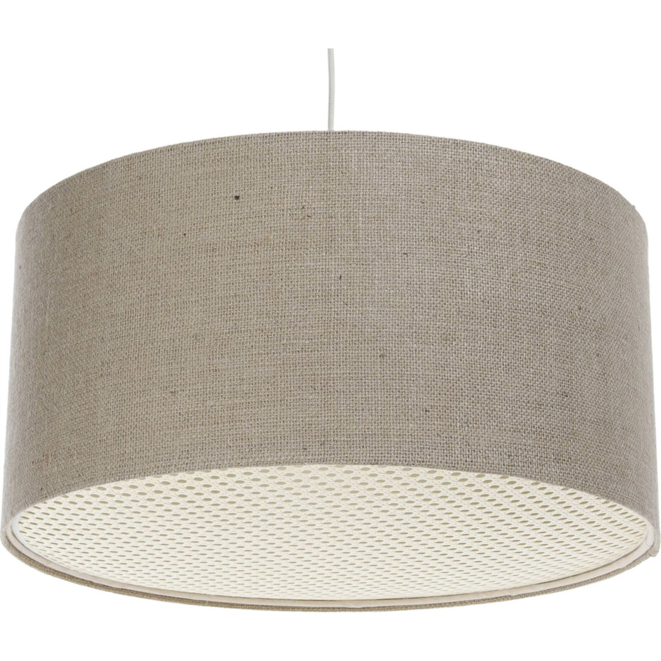 Suspension ronde en chanvre et rotin Boho Elegant