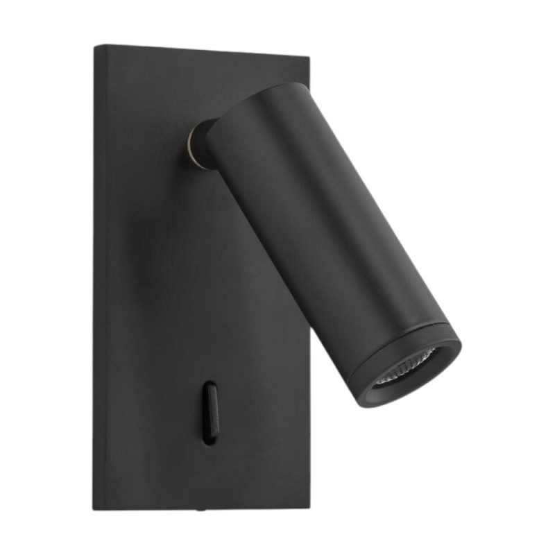 Applique liseuse led encastrable noir mat Asias