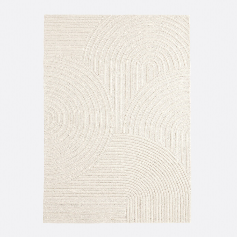 Tapis motifs graphiques 100% laine, Melko