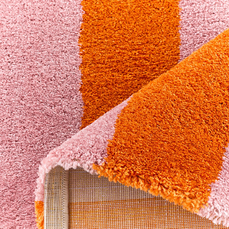 Tapis bicolore à rayures GROOVY