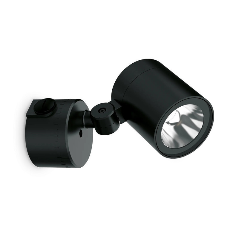 Grand spot led extérieur IP66 métal noir Ozone