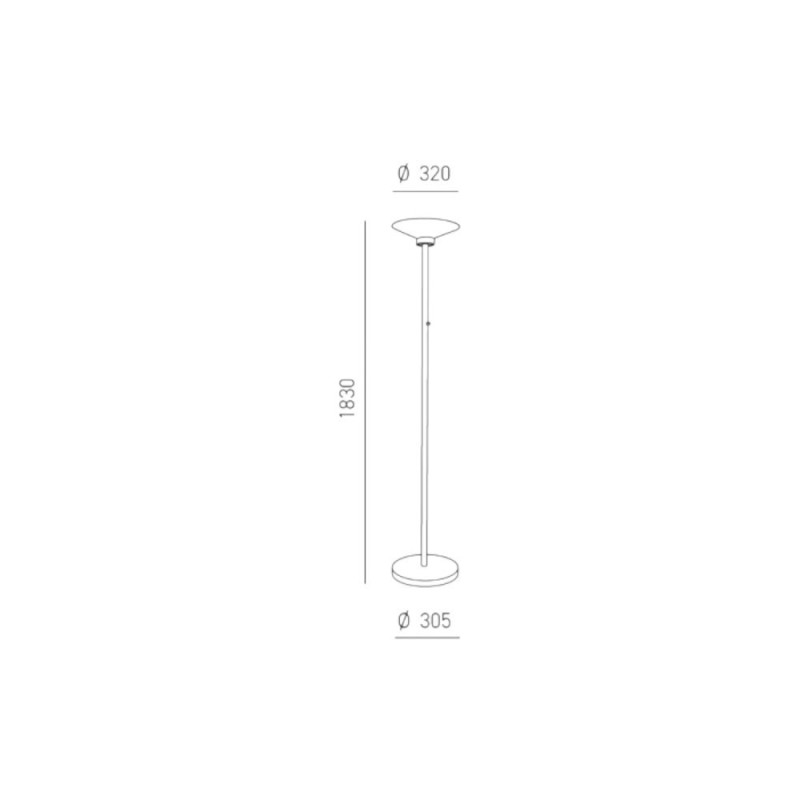 Lampadaire Led Dimmable blanc Ypsilon