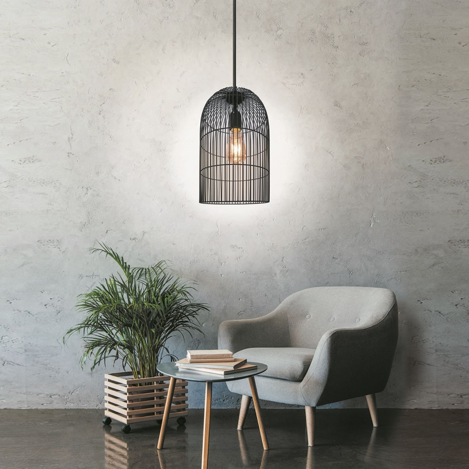 Suspension luminaire en métal filaire Cage - Diam. 20 cm