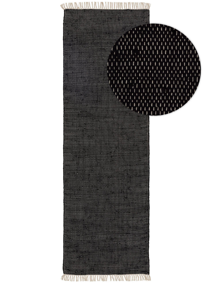 Tapis fabriqué à partir de matériaux recyclés tissé main TOM