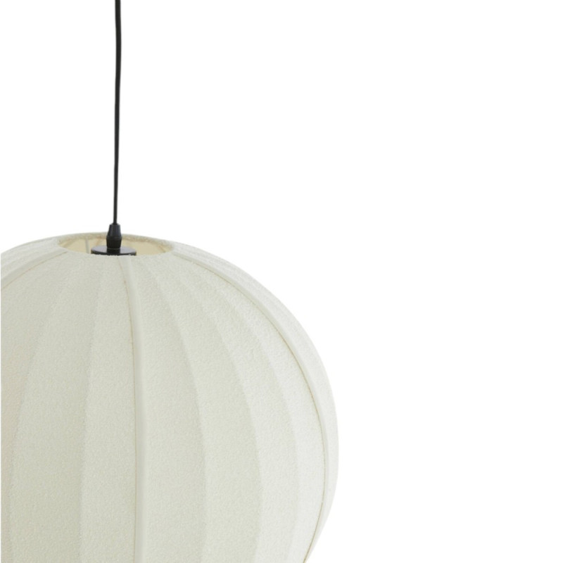 Suspension tissu bouclé crème Zagori