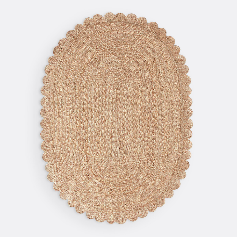 Tapis ovale jute, Aftas