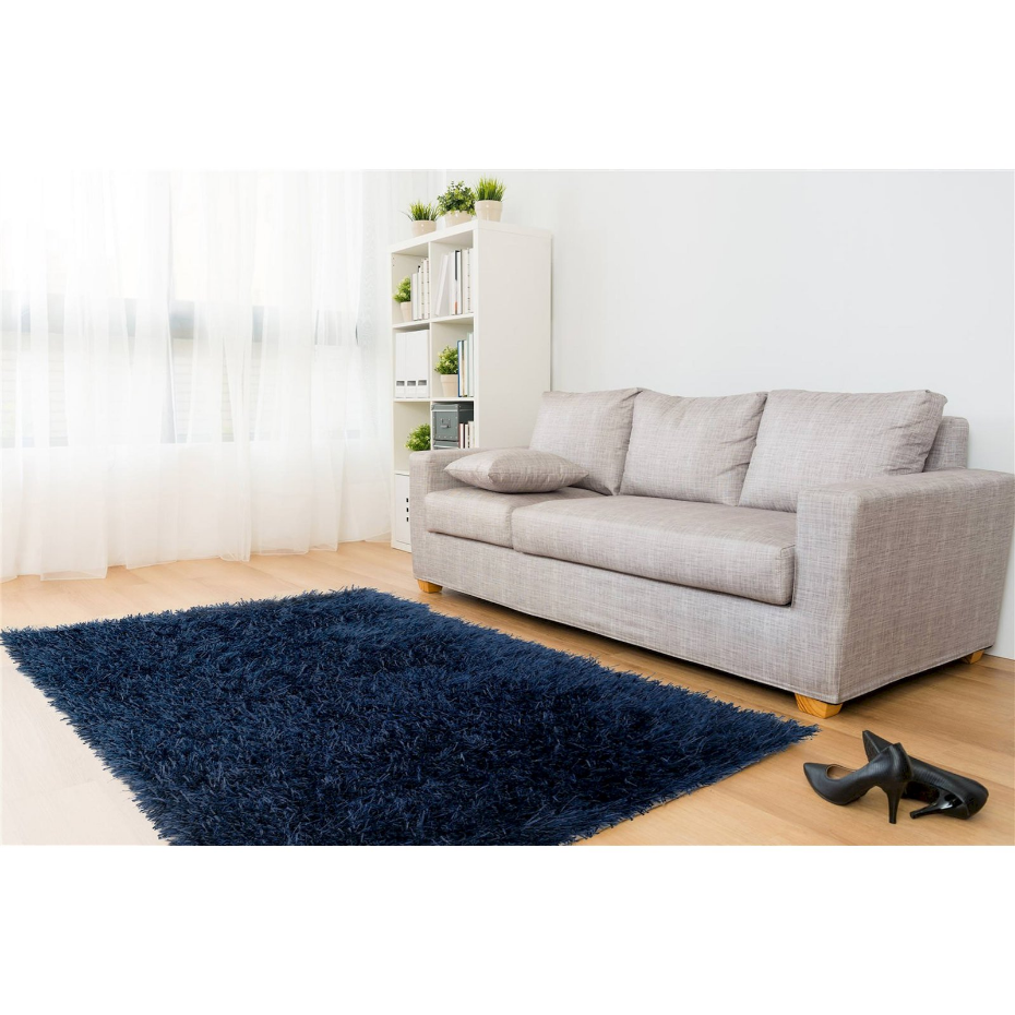Tapis shaggy en polyester rectangulaire