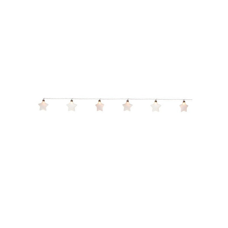 Guirlande Led 10 étoiles Verre Givre Deco 2.5 M