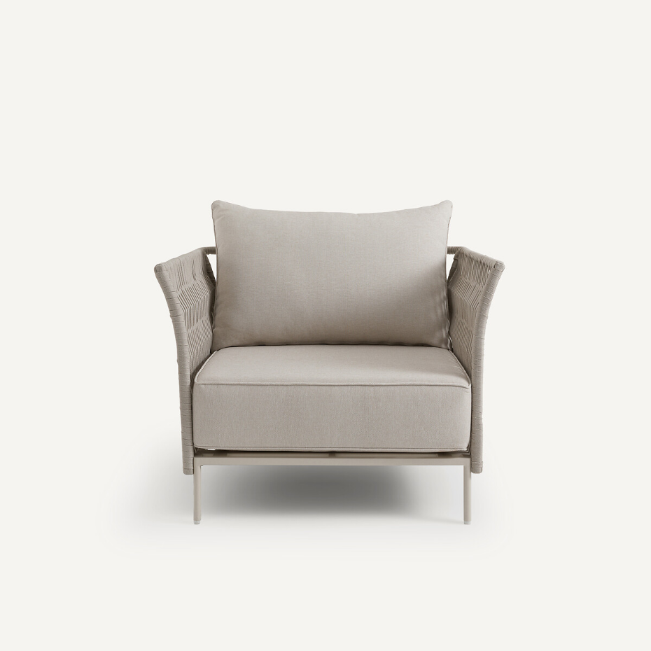 Fauteuil de jardin sangles tressées, Leandra