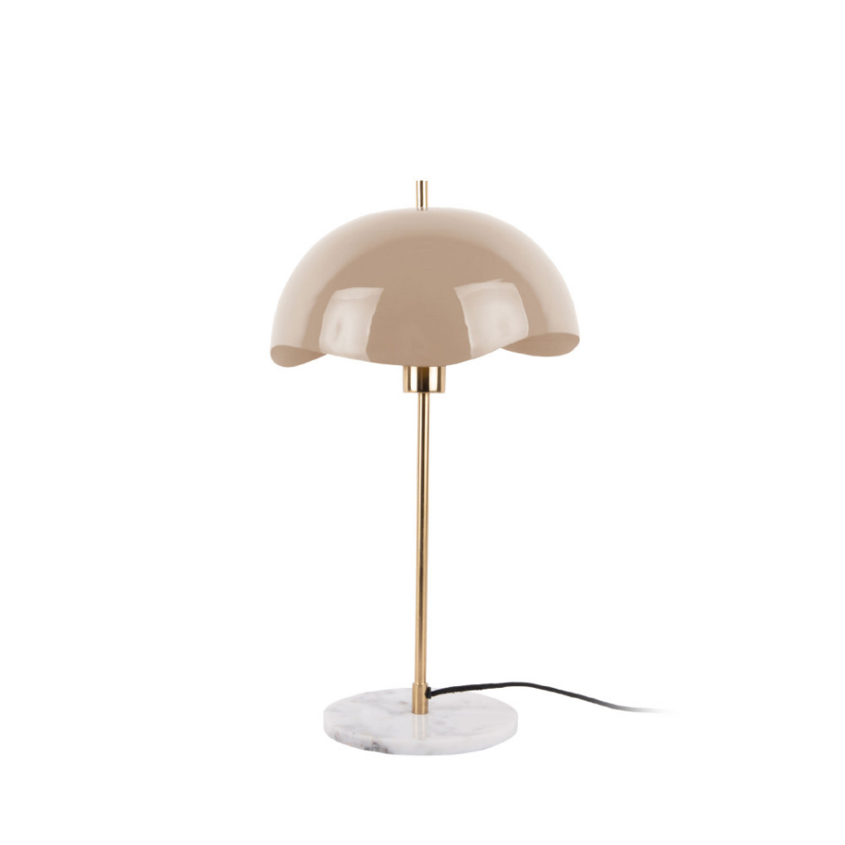 Lampe à poser en métal et marbre- WAVED DOME