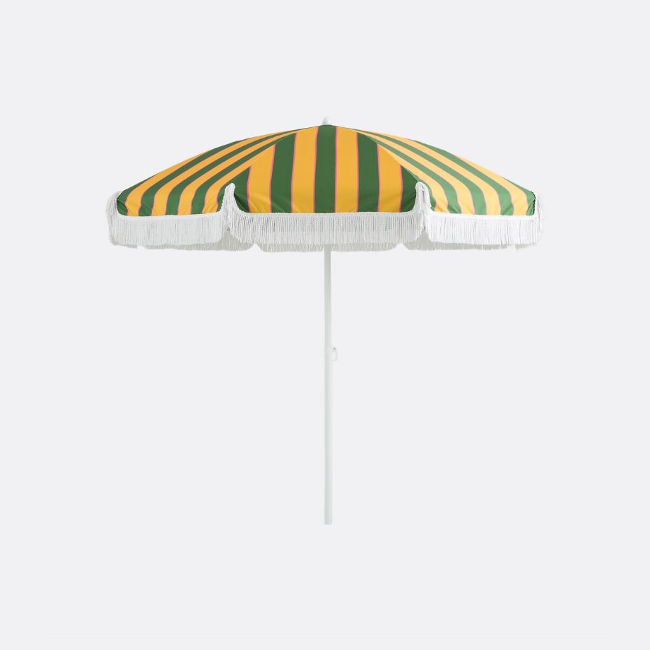 Parasol à franges, tissu avec motif à rayures, VALERIA