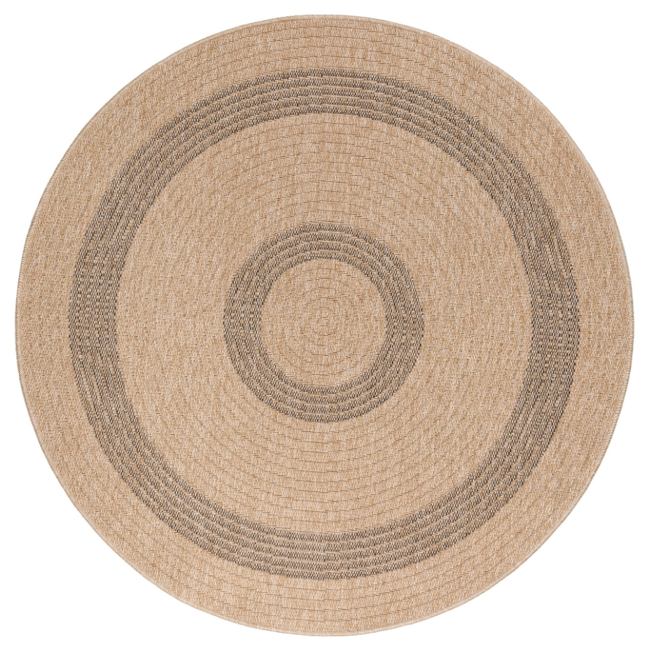 Tapis extérieur rond bicolore COMILLA
