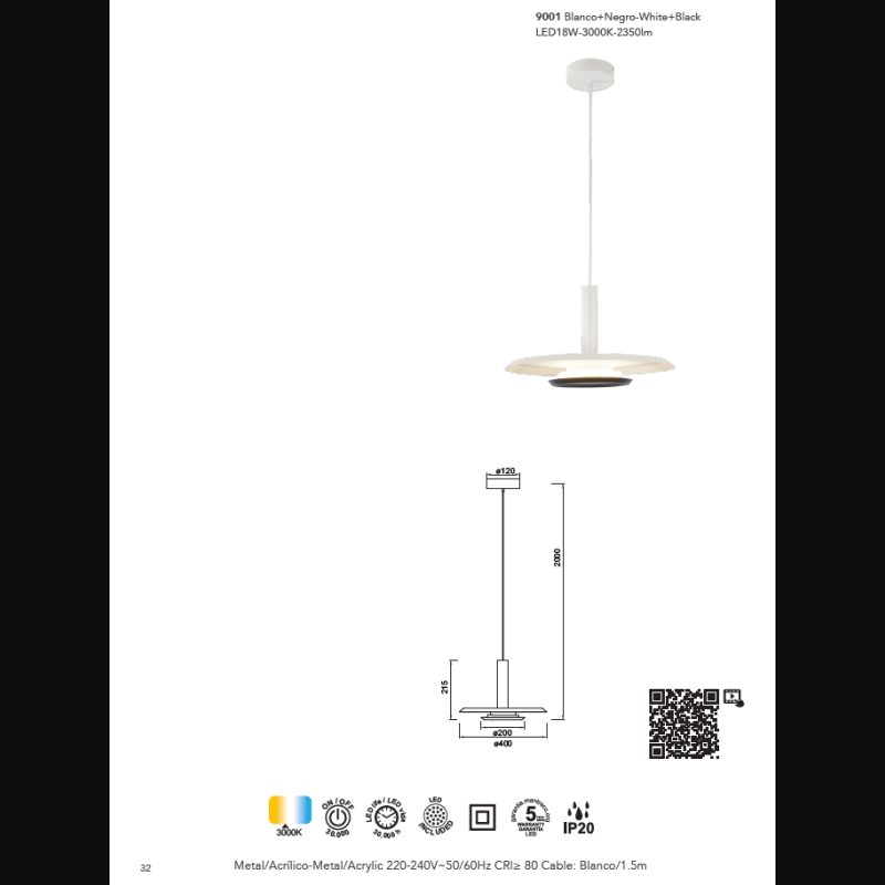 Suspension en métal design, D.V014048, TINA