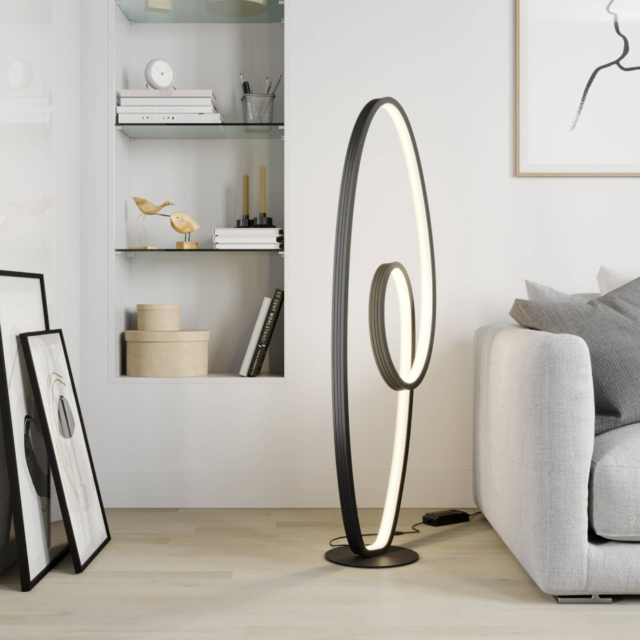 Lampadaire en aluminium moderneLED, Bronwyn