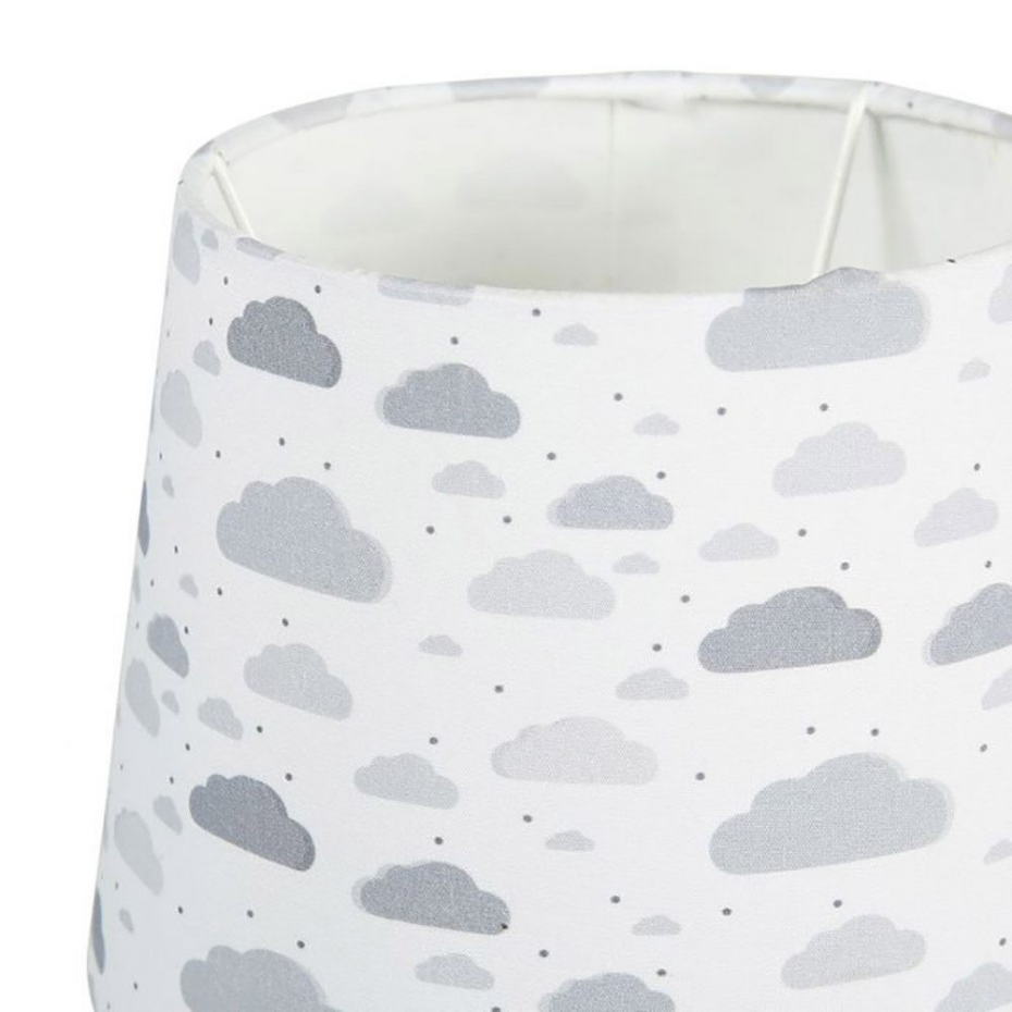Lampe pied métal argenté Brume