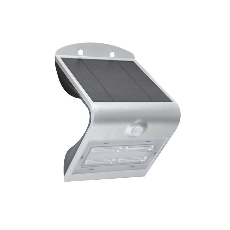 Applique Murale extérieure Solaire Efficace Tournesol Argent