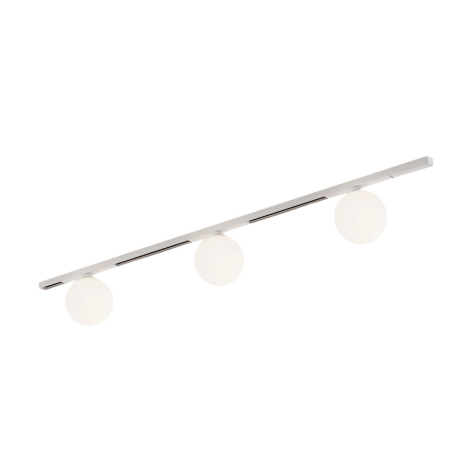 Kit rail 3 boules LED verre dépoli - LYNE
