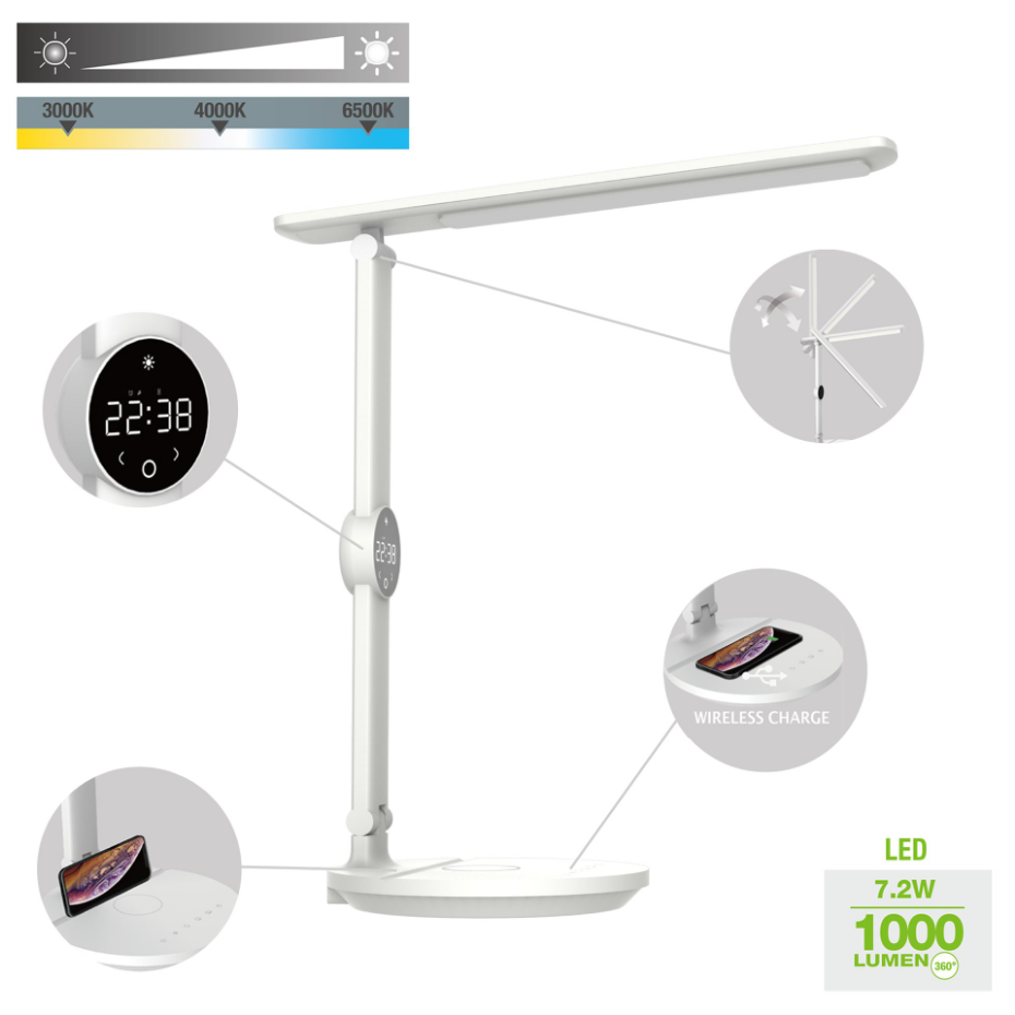 Lampe de bureau en plastique, ALEX PLUS