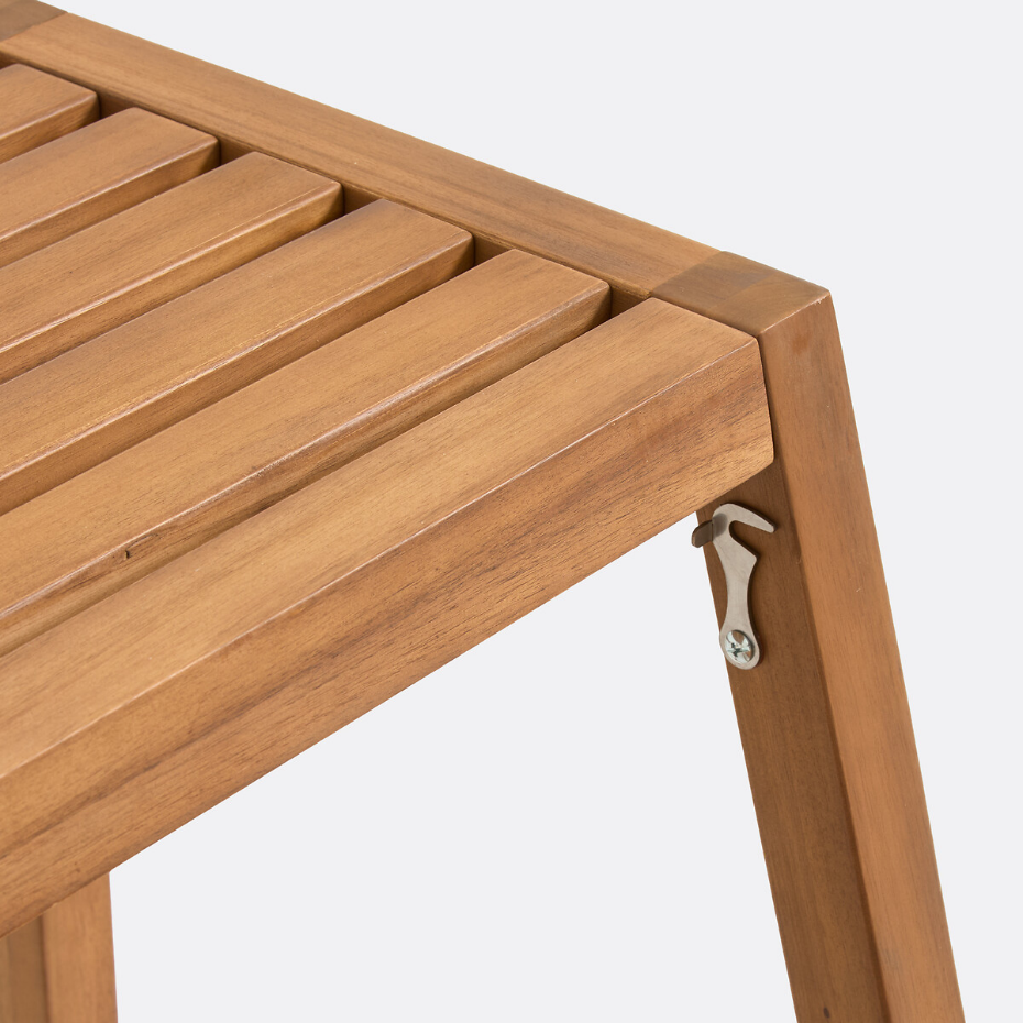Banc-table de jardin en acacia massif, TALIA