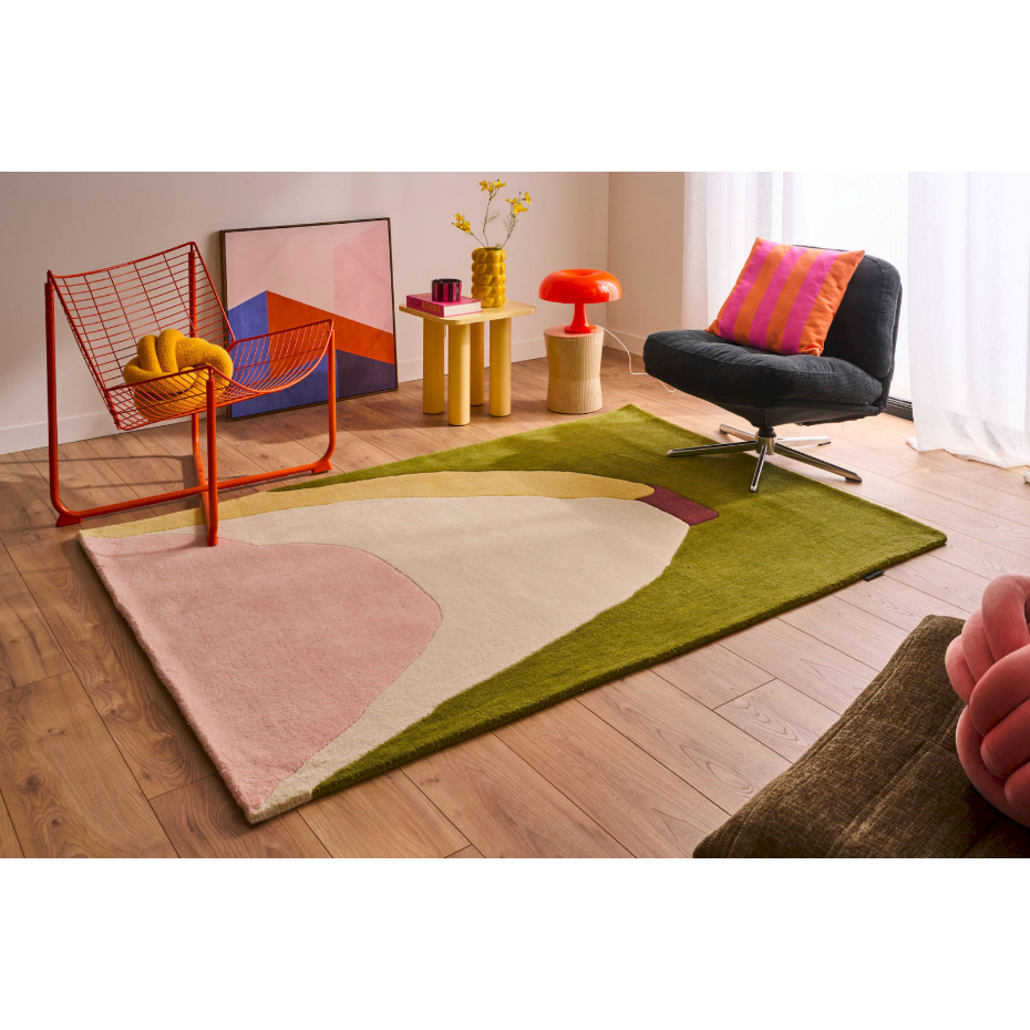 Tapis fait main en laine et coton Pantone