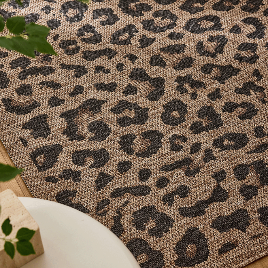 Tapis intérieur extérieur à motif léopard SAVANNA