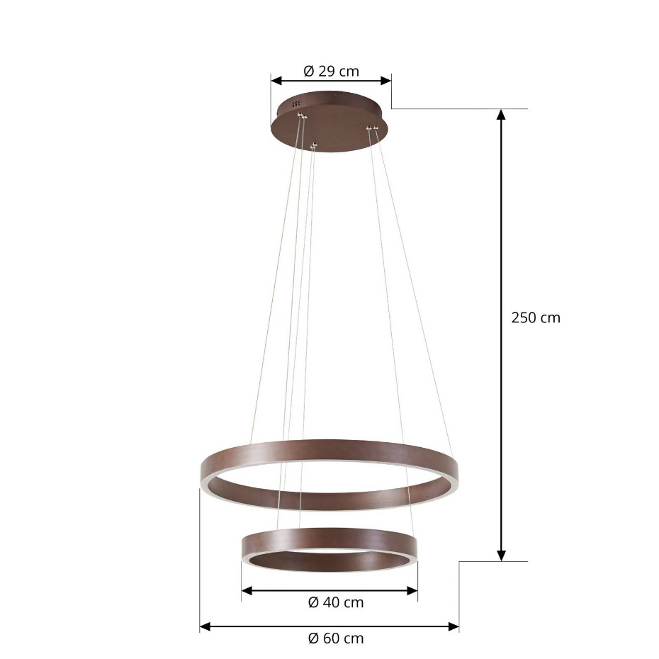 Suspension en métal moderneLED, Yonam