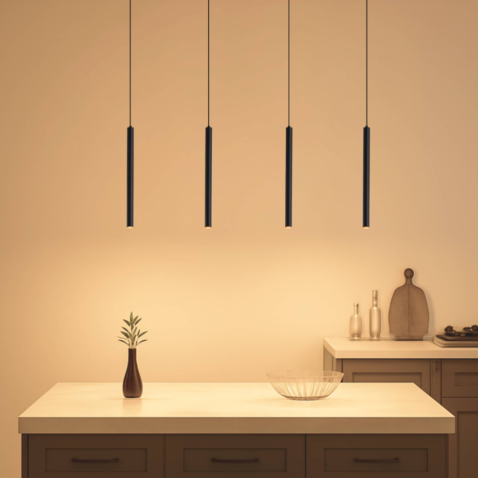 Kit rail 4 tubes LED suspendus - LYNE